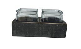 candle hold black berlin plain half high 2