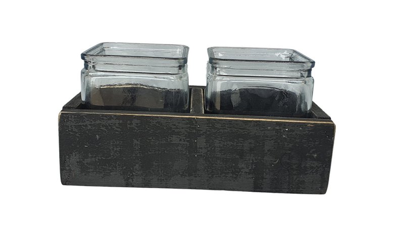candle hold black berlin plain half high 2