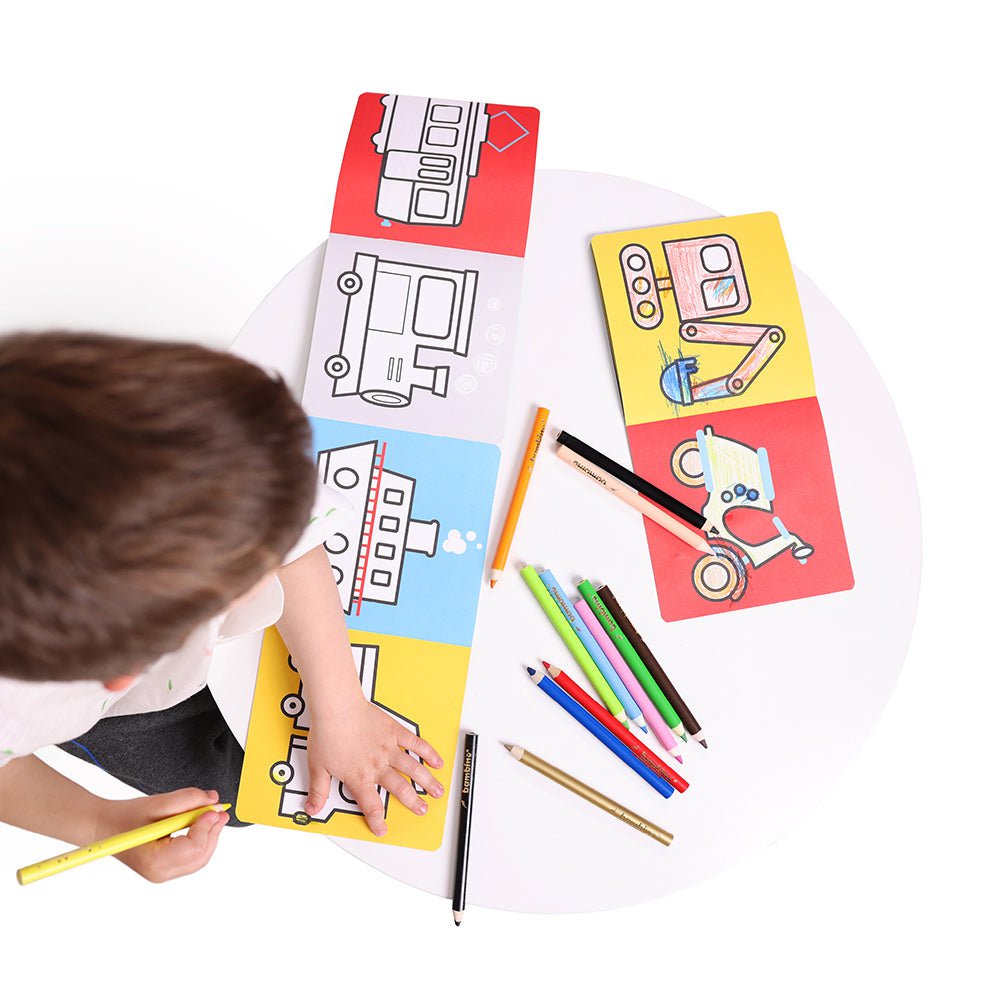 Looong libri da colorare - Pronti per colorare i veicoli