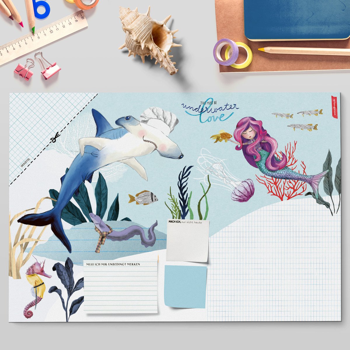 Desk pad - underwater