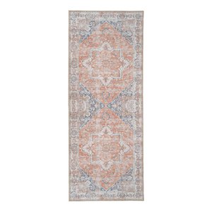 Havana Gangloper - Blauw/Oranje, Chenille Polyester, 80x200 cm