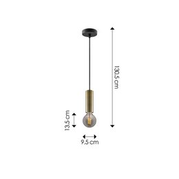 Home Sweet Home hanglamp brons Saga - G125 - dimbaar E27 rook