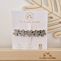 Molletta con clip - Fiori