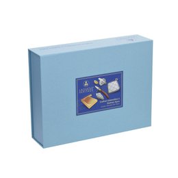 Complete box Oyster set - 4 Accessories - Oyster knife, Lemon squeezer, Oyster block, Potholder - Stainless steel, rosewood wood - Gift box