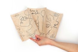LINE ART OUTFIT EMBROIDERING KIT 165 x 240 x 50 mm - with magic paper