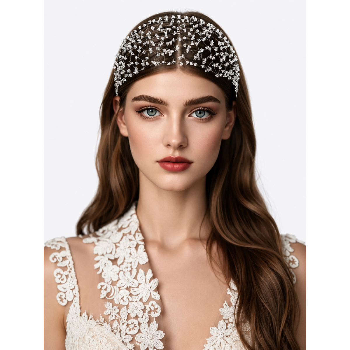 Luxe Knitted Crystal Hairnet