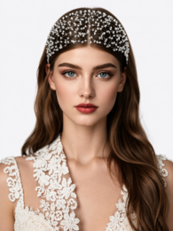 Luxe Knitted Crystal Hairnet
