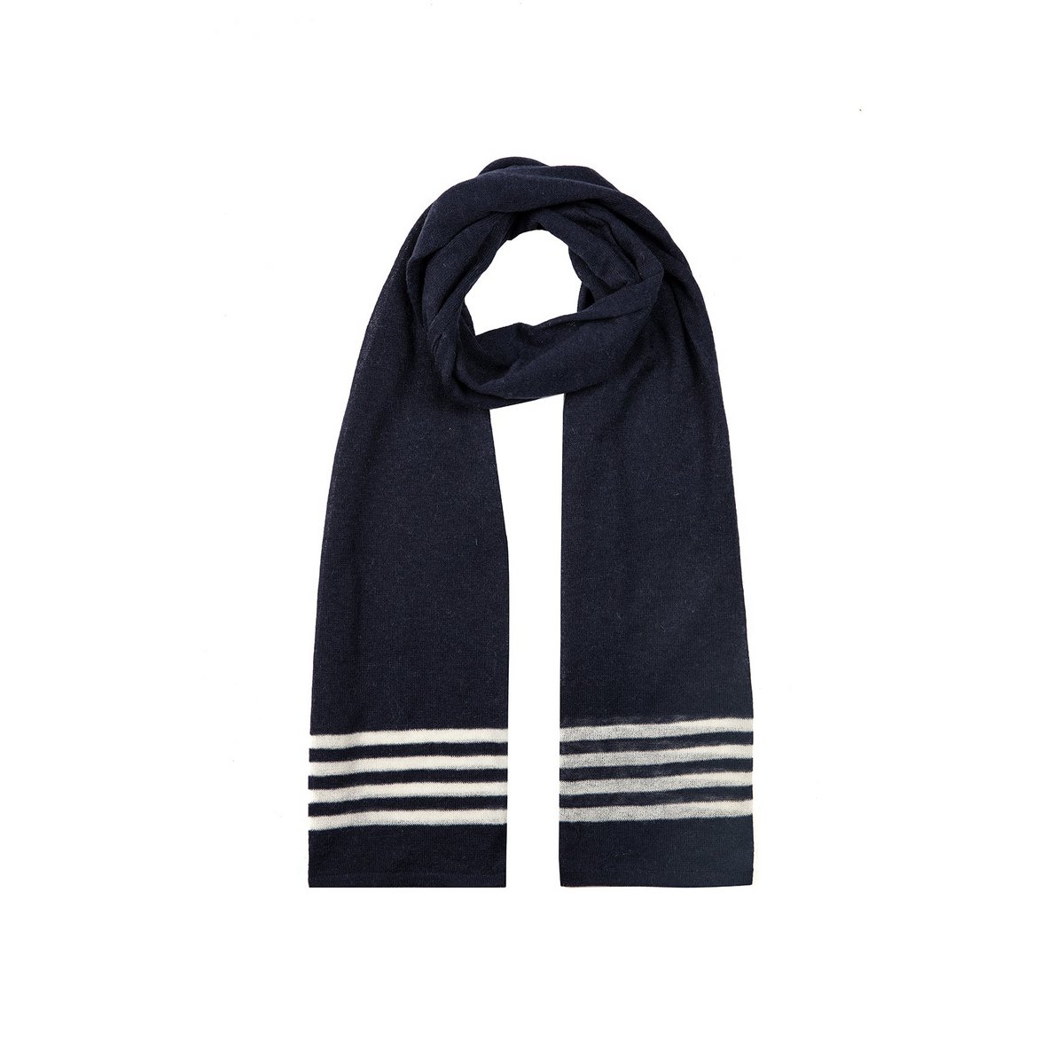 Navy Scarf Navy-Ecru