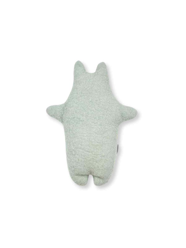 Peluche hipopótamo - Manta de lana vintage - Azul verde