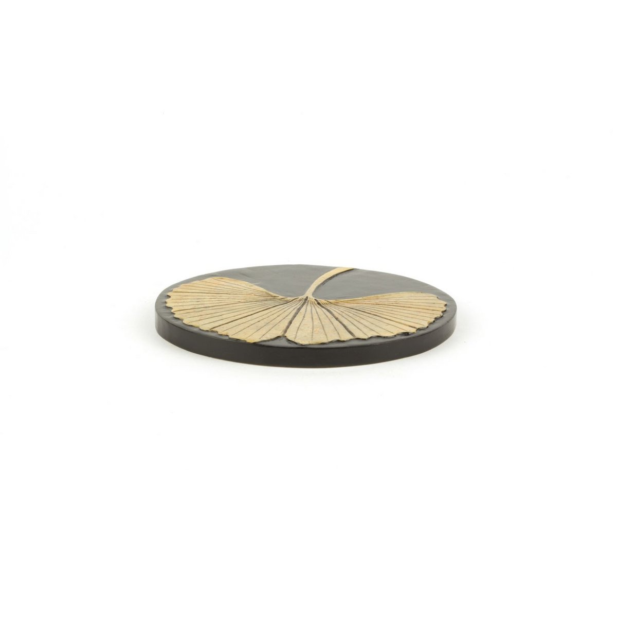 Set of 2 gingko bottle coasters in stone 
