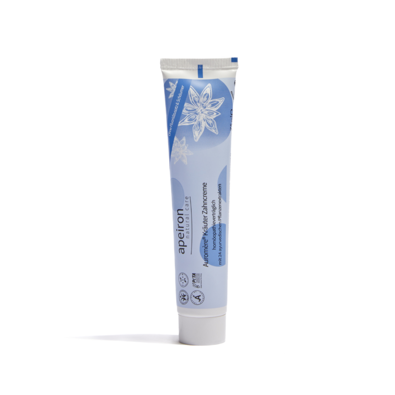 Auromère Apeiron Kräuter-Zahncreme- Pasta Homöopathie 75ml -minzfrei 