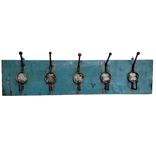 Knagerække 5 kroge lavet af genbrugte olietønder upcycling | forskellige farver
