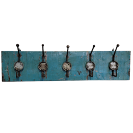 Coat rack 5 hooks made from recycled oil drums upcycling | different colors