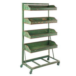 Plant rack 71x40x133 cm Green iron garden rack