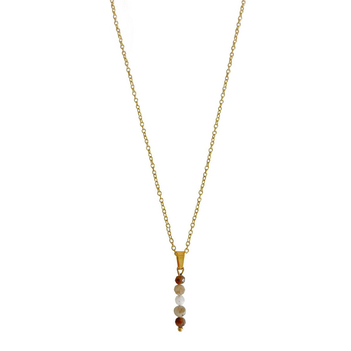 Zen Gemstone Necklace - Gold