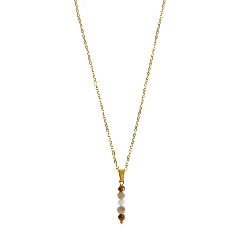 Zen Gemstone Necklace - Gold