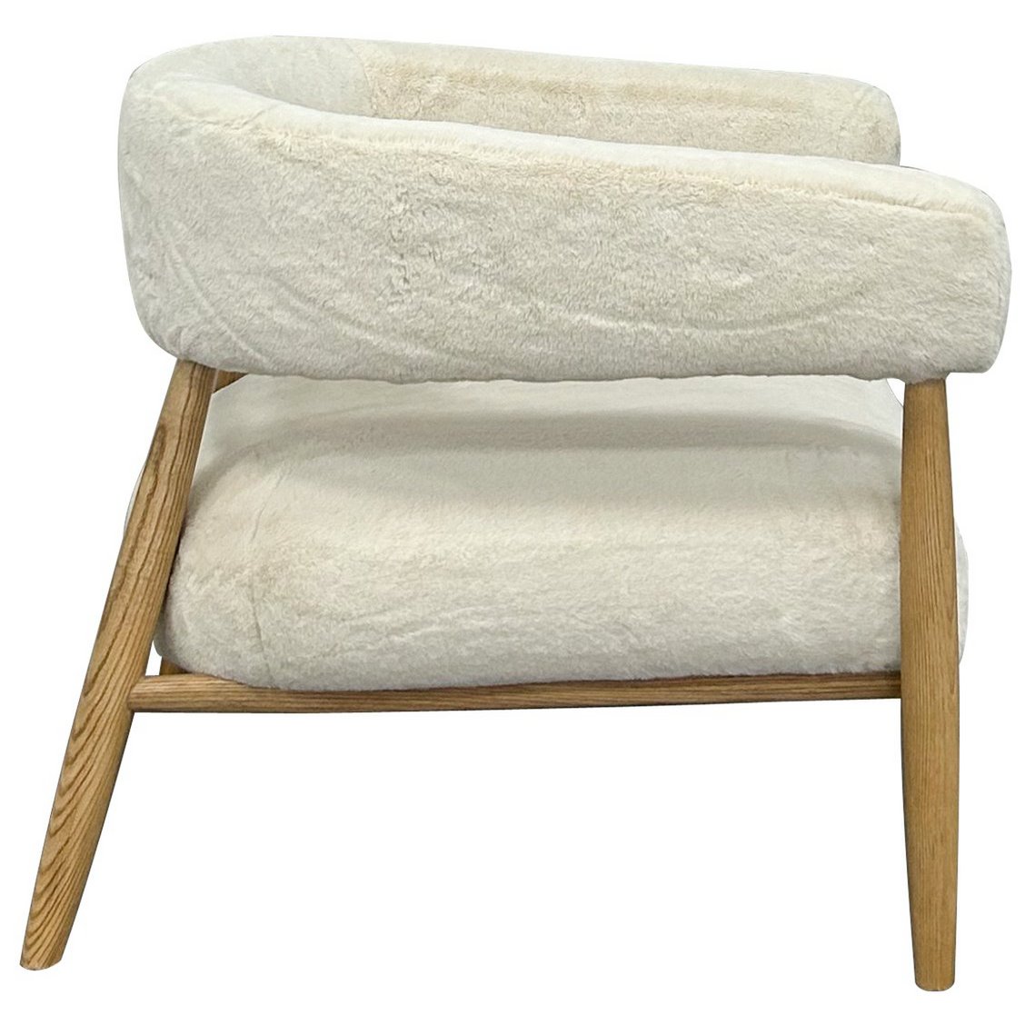 SEAT OAKBEN LAPIT23 FAUX WOOL NATURAL WOOD