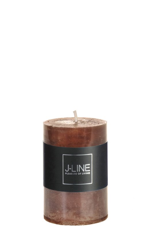 Candela cilindrica J-Line - marrone - piccola - 18U