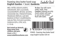 Schäumende Sheabutterseife Englischer Garten 520 ml Isabelle Rose