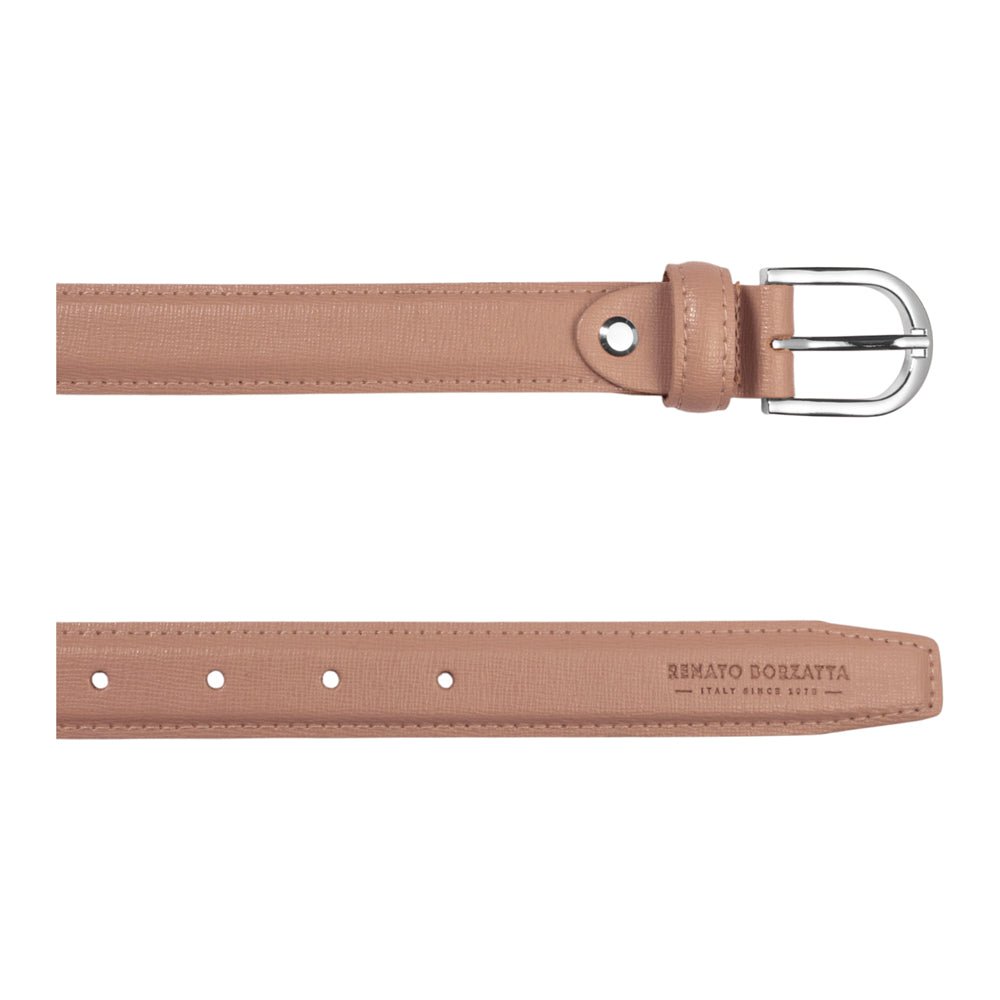 RB4016AU | In Italien hergestellter Damengürtel aus echtem Saffiano-Leder. Pulverfarbe