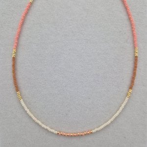 Kralketting Miyuki to do | Camel, peach