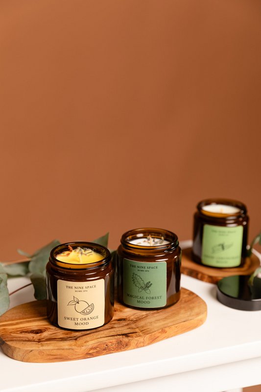 FRESH LEMONGRASS Mood Kerze - Braunglas Mini