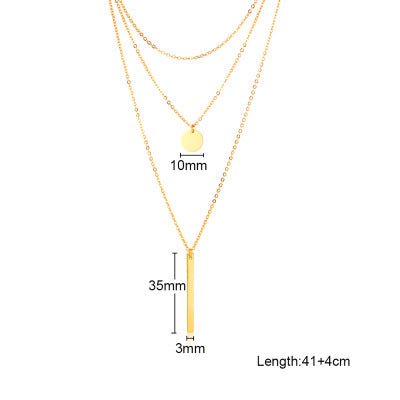 Collar de varias vueltas chapado en oro "AMSTERDAM"