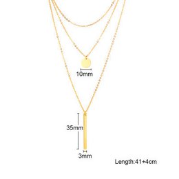 "AMSTERDAM" Gold Plated Multirow Necklace