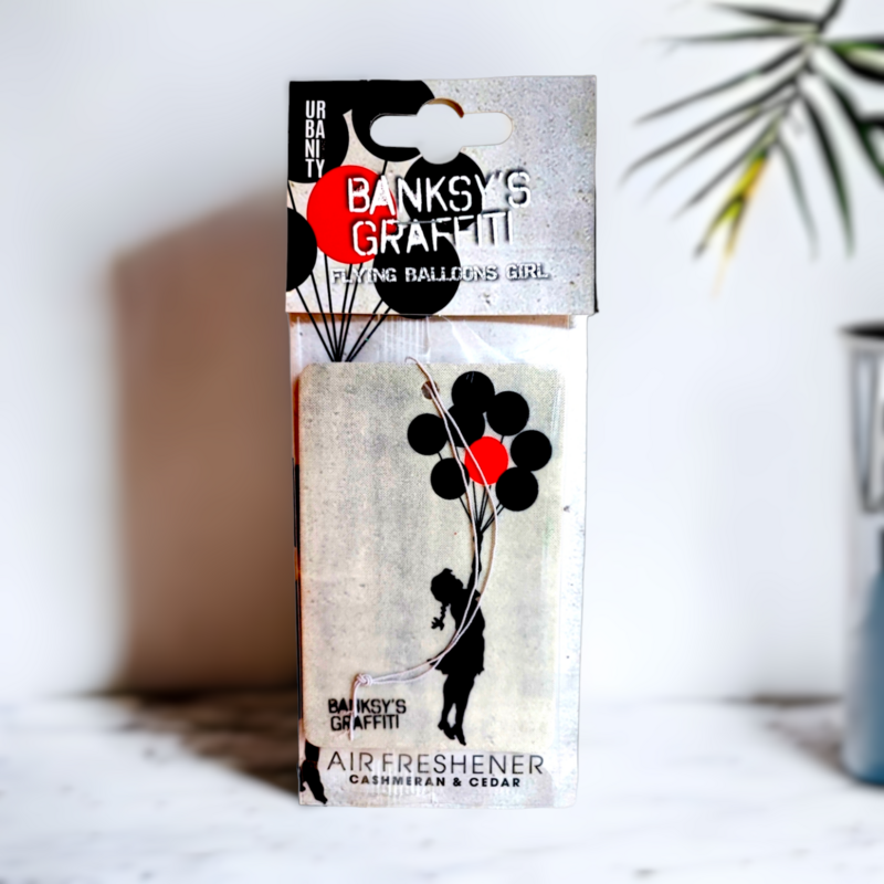 Banksy Car Air Freshener - "Flying Balloons Girl"