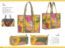 GUL ORANGE BOMULD DUFFEL TASKE TRYKT