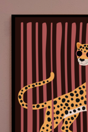 Plakat Børneværelse Leopard - Yala Pink