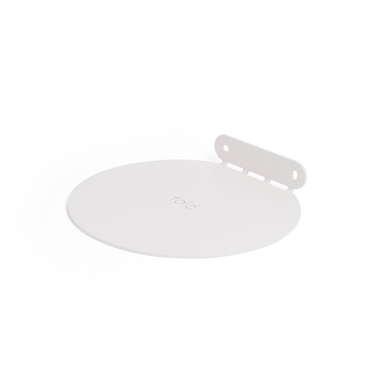 Befold shelf round, 16cm, White | Minimalist, floating, invisible, steel wall/room shelves for plant, ornament or book