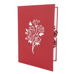 Carte pop-up Bouquet de roses