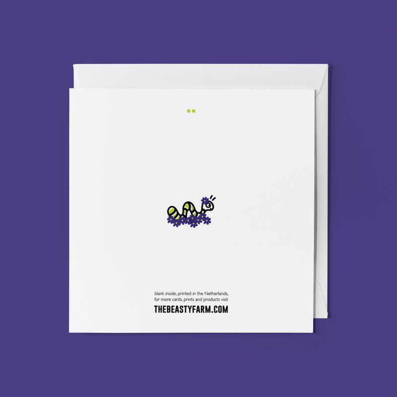 Biglietto di auguri con animali: Wurm Welcome