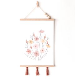 Wildflowers poster, wildflowers bouquet print, floral nursery print, botanical poster, flower poster, floral nursery print, wildflowers print, floral nursery poster