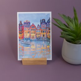 Amsterdam Houses, Netherlands  - A6 Postcard with Envelope