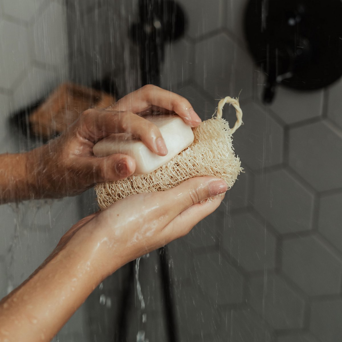LUFFA-SCHWAMMBEHÄLTER 10CM