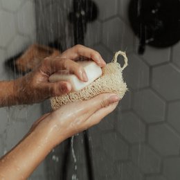 LUFFA-SCHWAMMBEHÄLTER 10CM