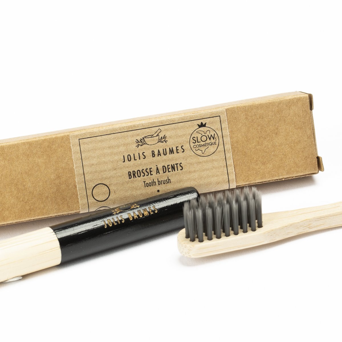 Bamboo Toothbrush Adult Black Medium