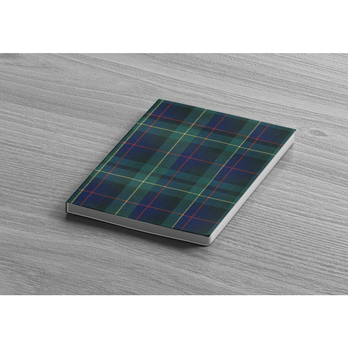 Tartan A5/A6 Notitieboekje - DONKERBLAUW/GROENE VIERKANTEN