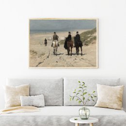 Poster Anton Mauve - Morgenrit langs het strand