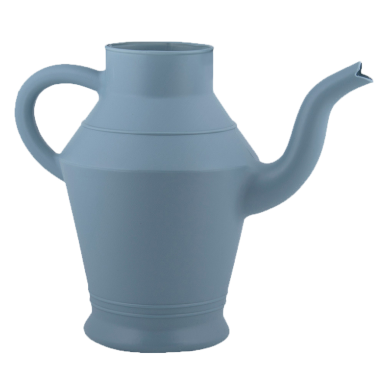 Annaffiatoio vintage in plastica - ↑ 22 cm - Bianco - Blu - Verde
