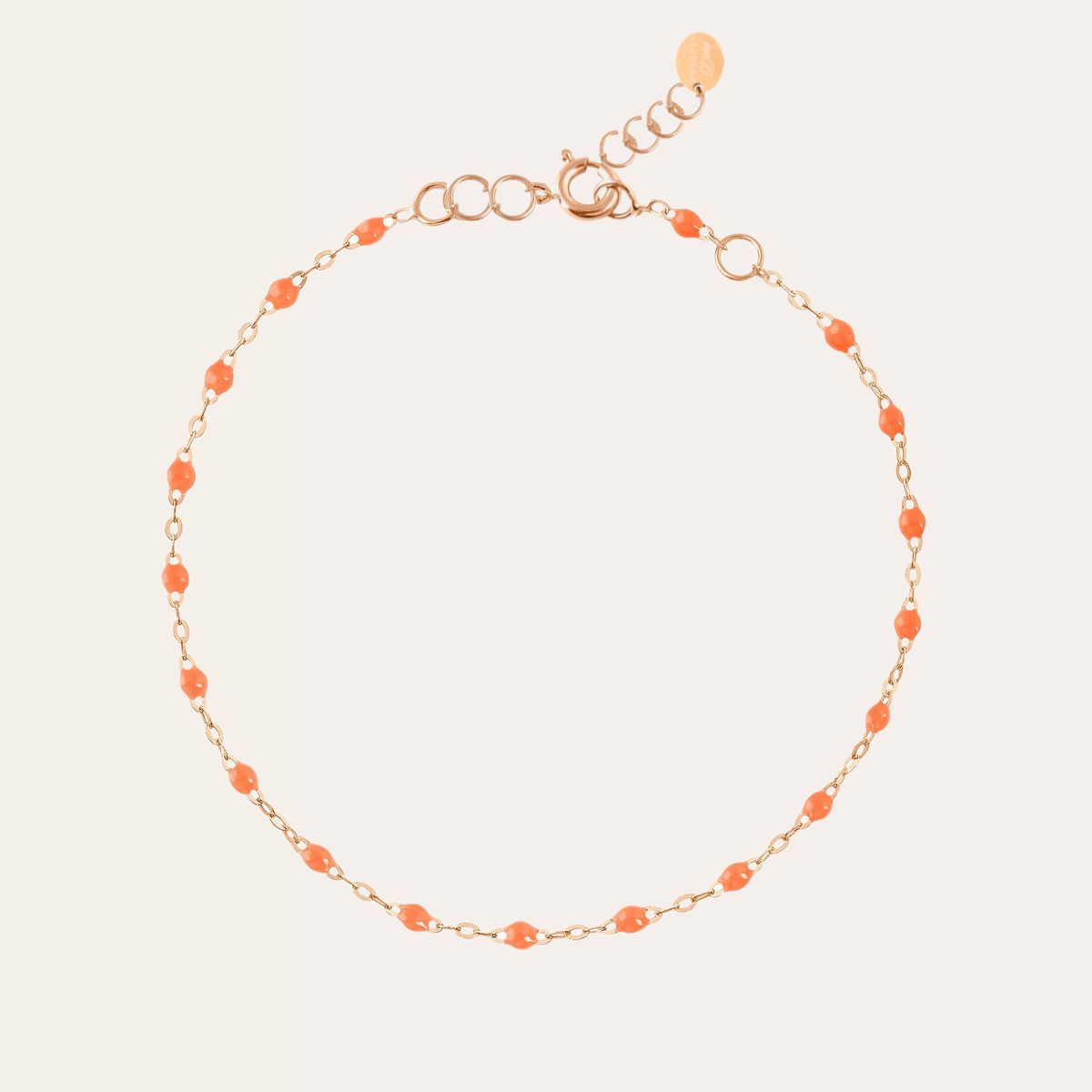 BRACELET RESINE DORE ORANGE
