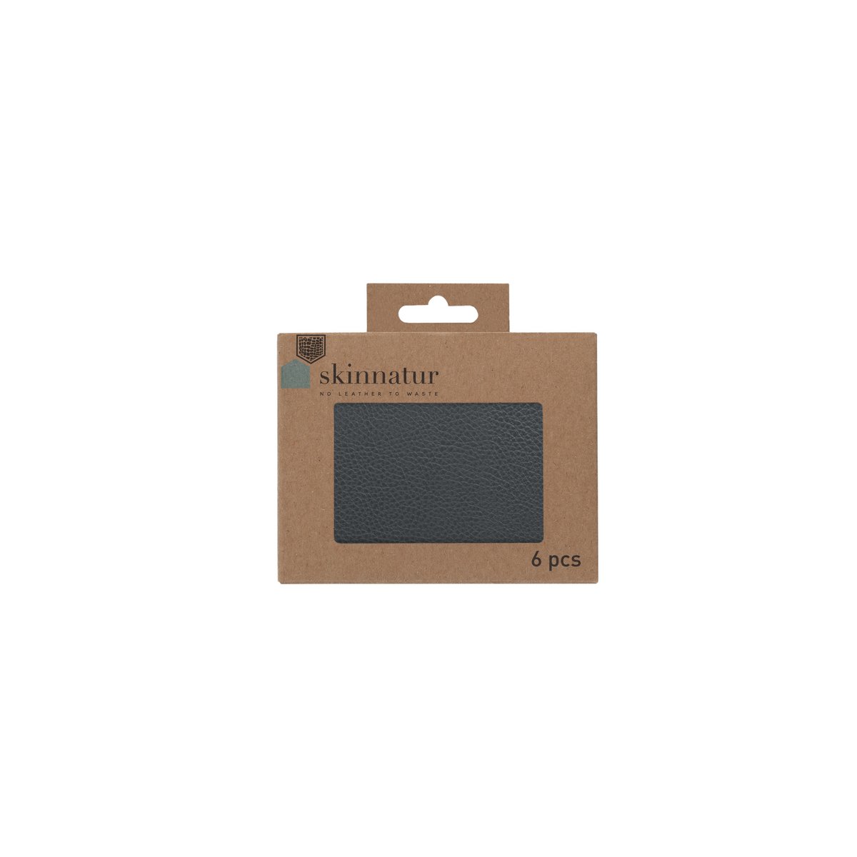 Skinnatur-Untersetzer | recyceltes Leder | Ziegel 13x10cm | 6er-Set