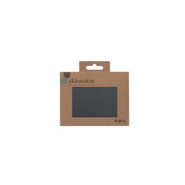 Skinnatur-Untersetzer | recyceltes Leder | Ziegel 13x10cm | 6er-Set