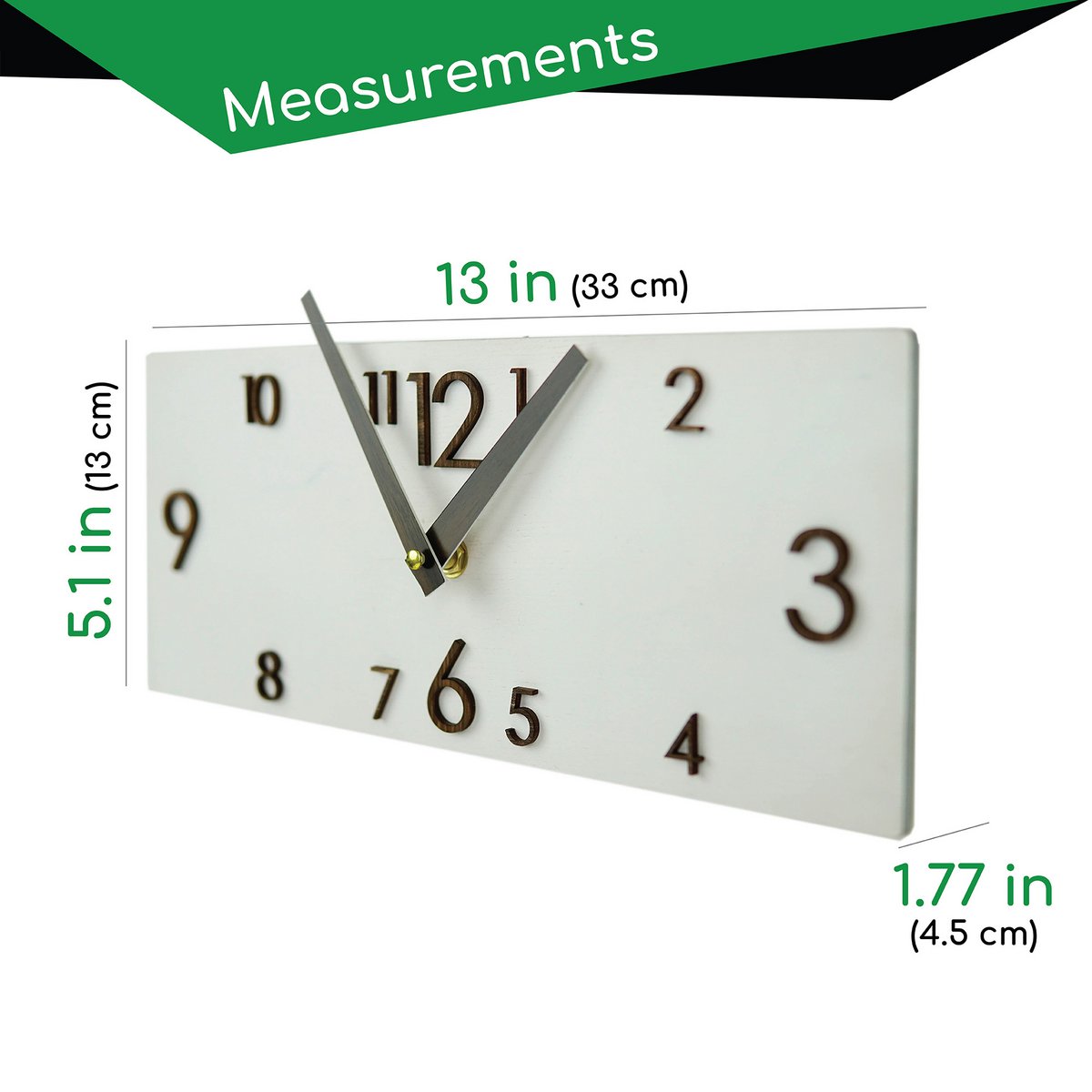 Wall clock Clocks for wall Wooden wall clock White wall clock Rustic wall clock Rectangular wall clock Unique wall clock Wall art Rectangle