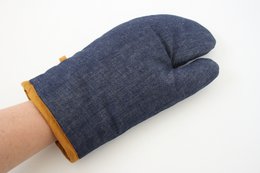 Guanti da forno in denim