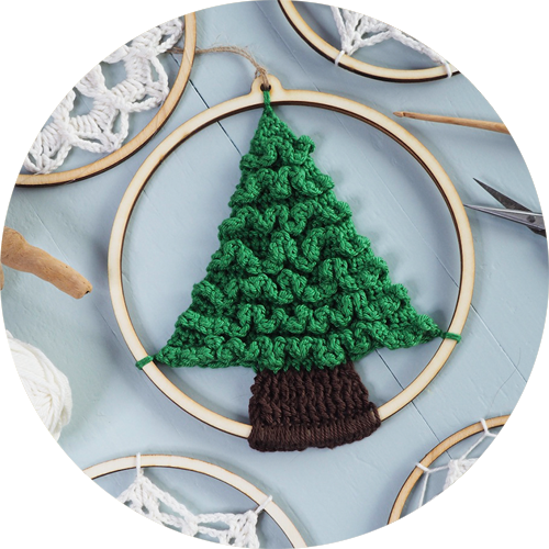 Christmas holiday tip! - DIY Crochet kit Christmas tree in wooden ball