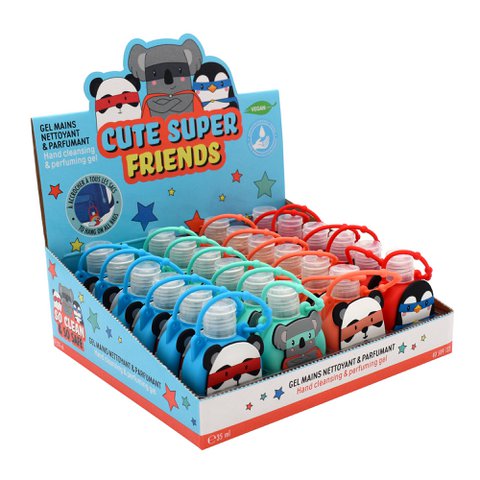 SUPER CUTE cleansing hand gel with silicone case 35 ml