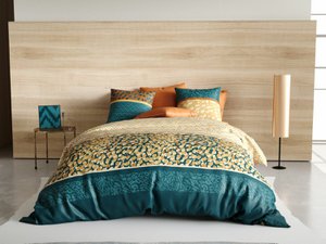 DUVET COVER SET 3PCS 260X240CM 100% COTTON 57 THREADS FAUVE